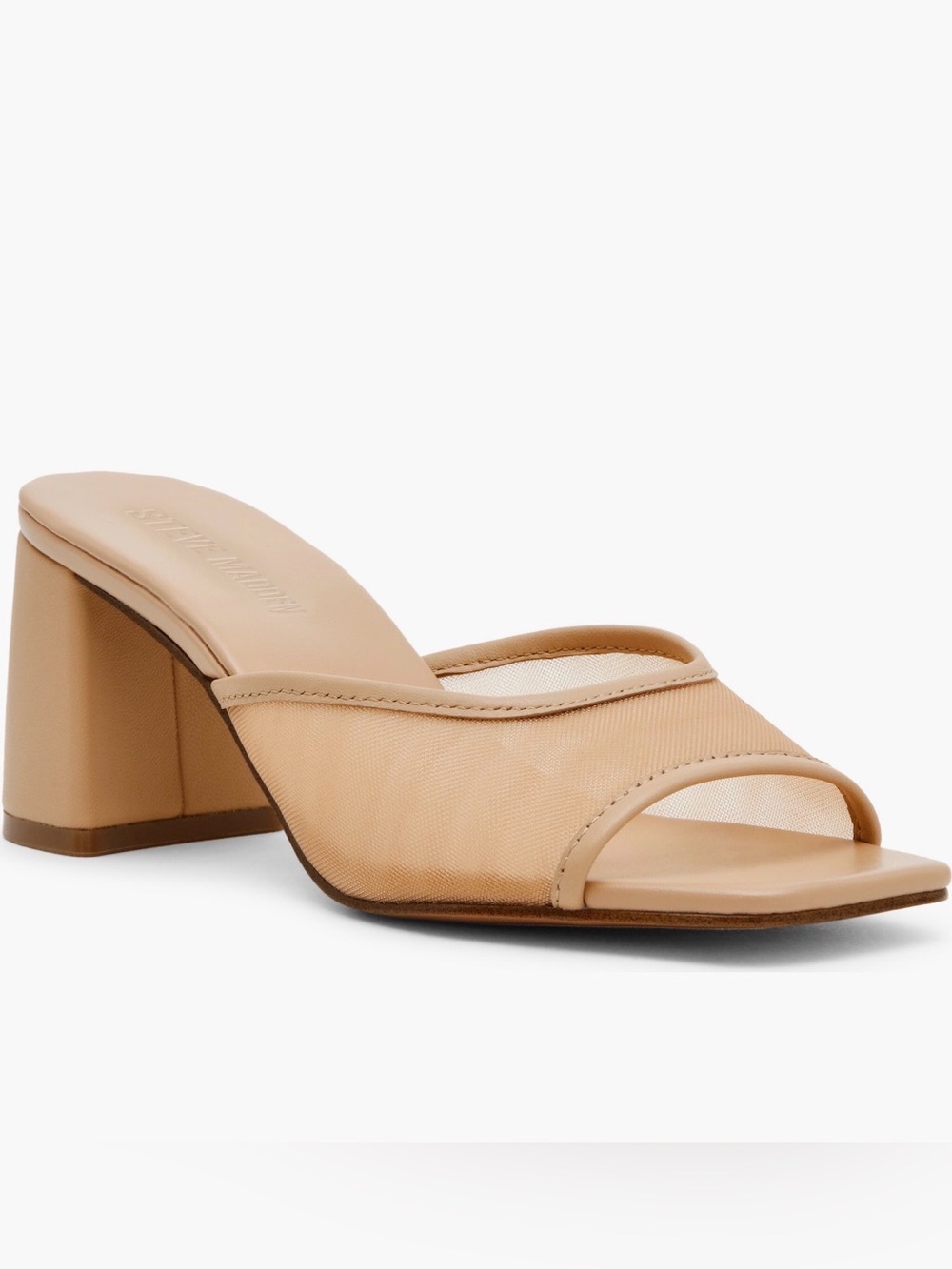 Steve Madden Madame block heel sandals 7.5 beige tan brown